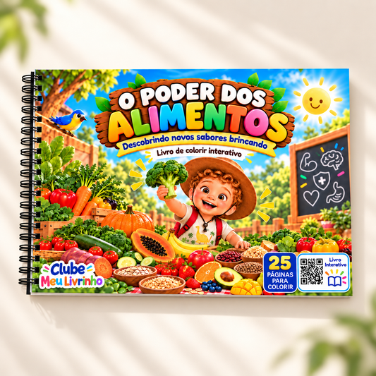 O Poder dos Alimentos - Livro de colorir interativos