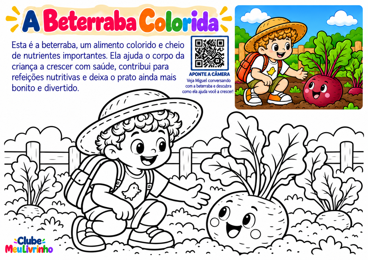 O Poder dos Alimentos - Livro de colorir interativos