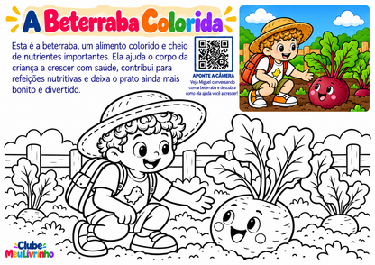 O Poder dos Alimentos - Livro de colorir interativos