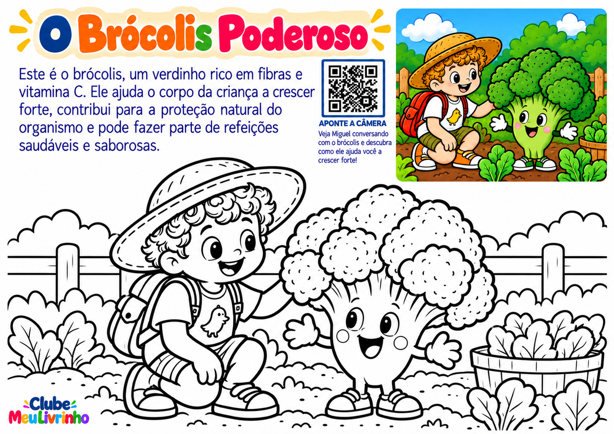 O Poder dos Alimentos - Livro de colorir interativos