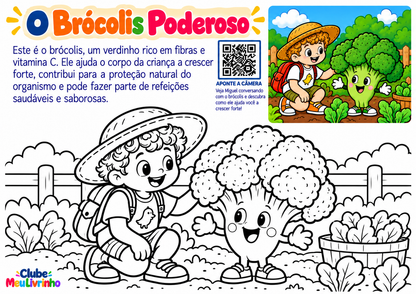 O Poder dos Alimentos - Livro de colorir interativos