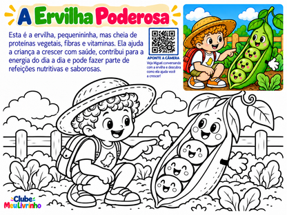 O Poder dos Alimentos - Livro de colorir interativos