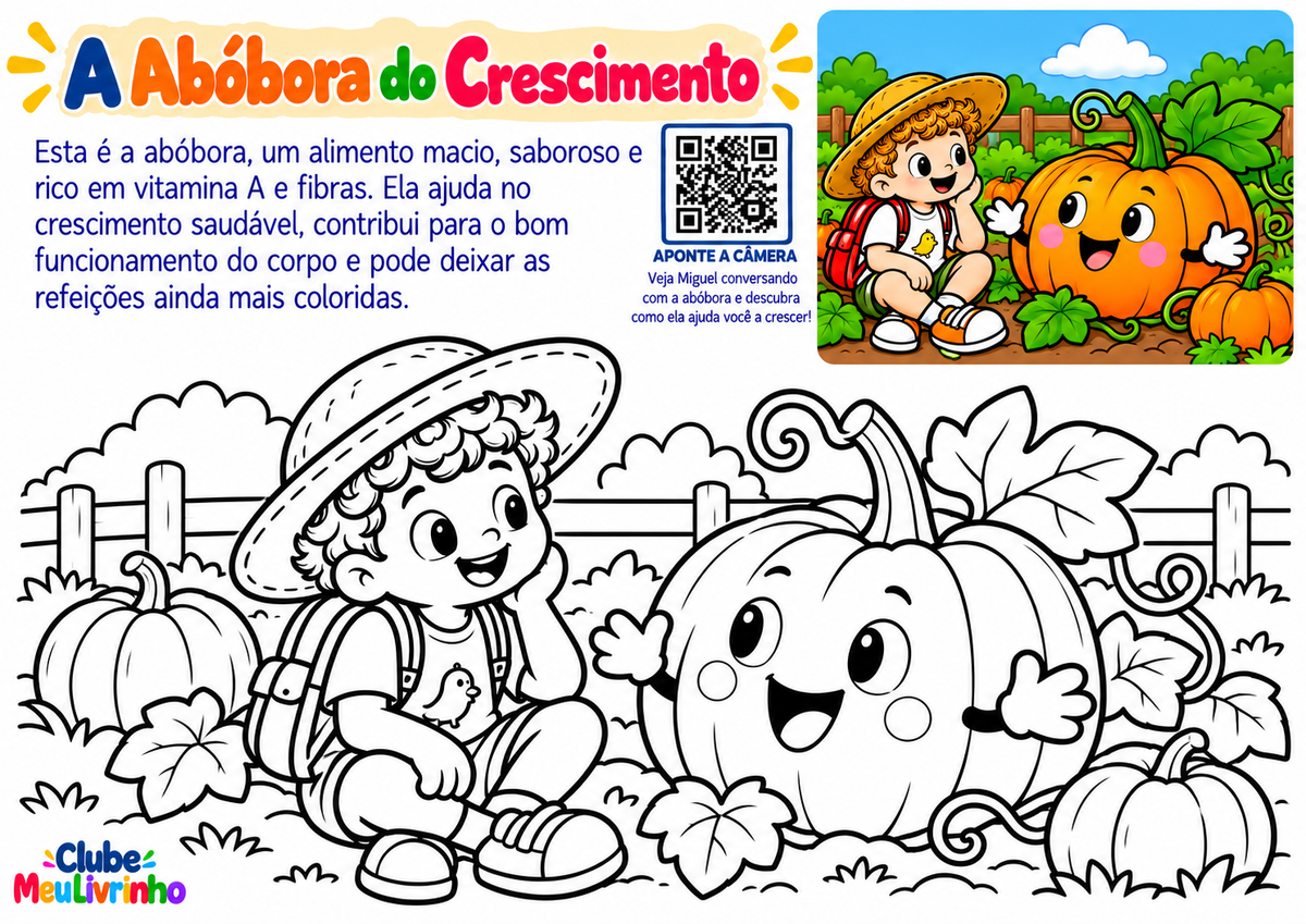 O Poder dos Alimentos - Livro de colorir interativos