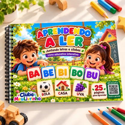 Kit Aprendizado - 3 Livros Educativos Interativos