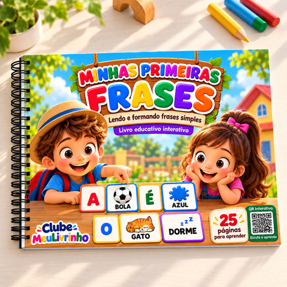 Kit Aprendizado - 3 Livros Educativos Interativos