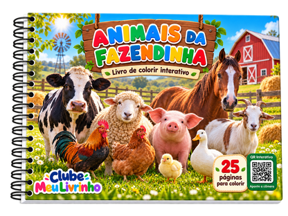 Animais da Fazendinha - LIvro de Colorir Interativo
