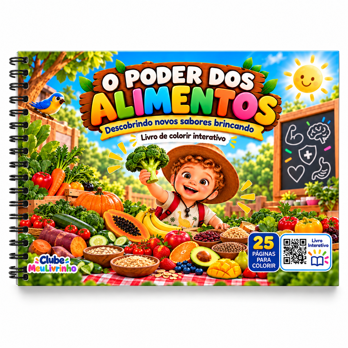 O Poder dos Alimentos - Livro de colorir interativos