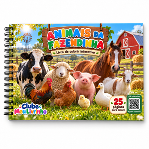 Animais da Fazendinha - LIvro de Colorir Interativo